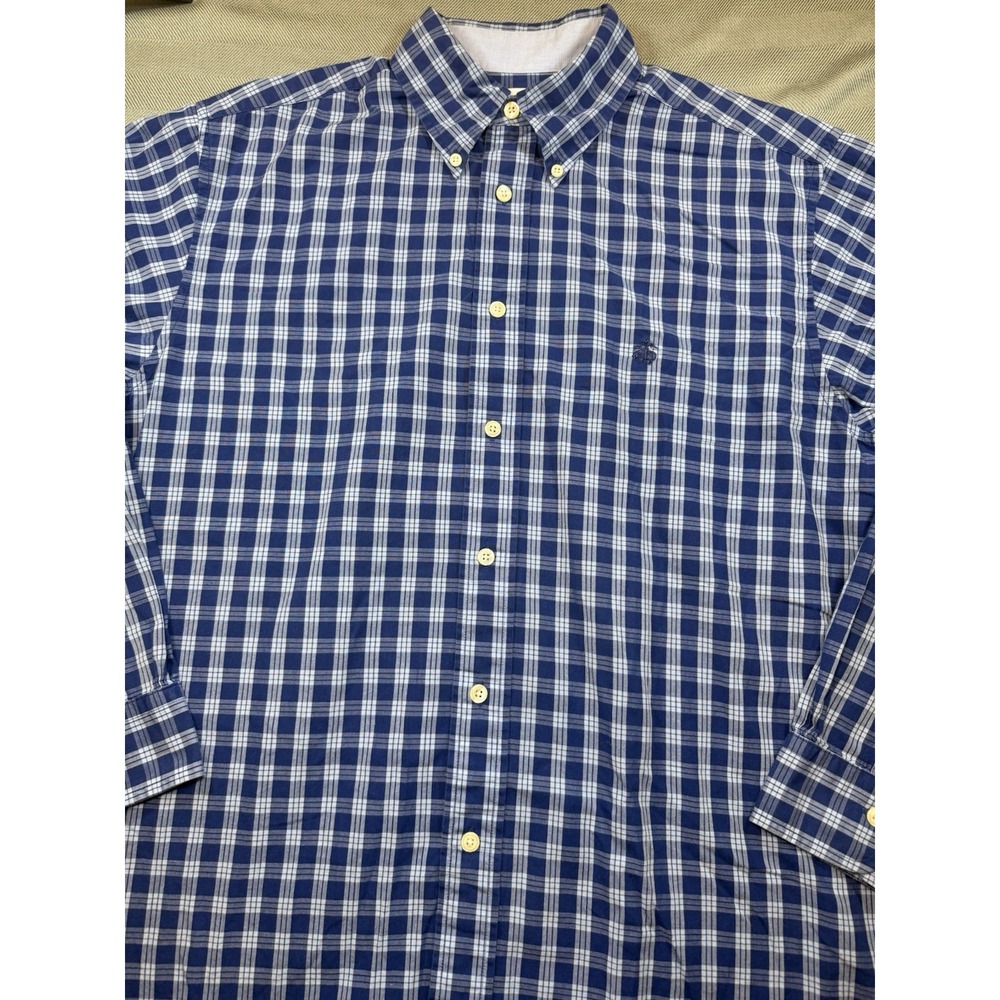 Brooks Brothers 346 Button Down Shirt Men Size Medium Plaid